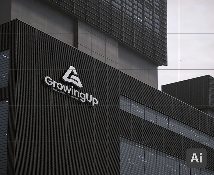 Logo Growing Up - organisme de formation professionnelle par Mehdi Design