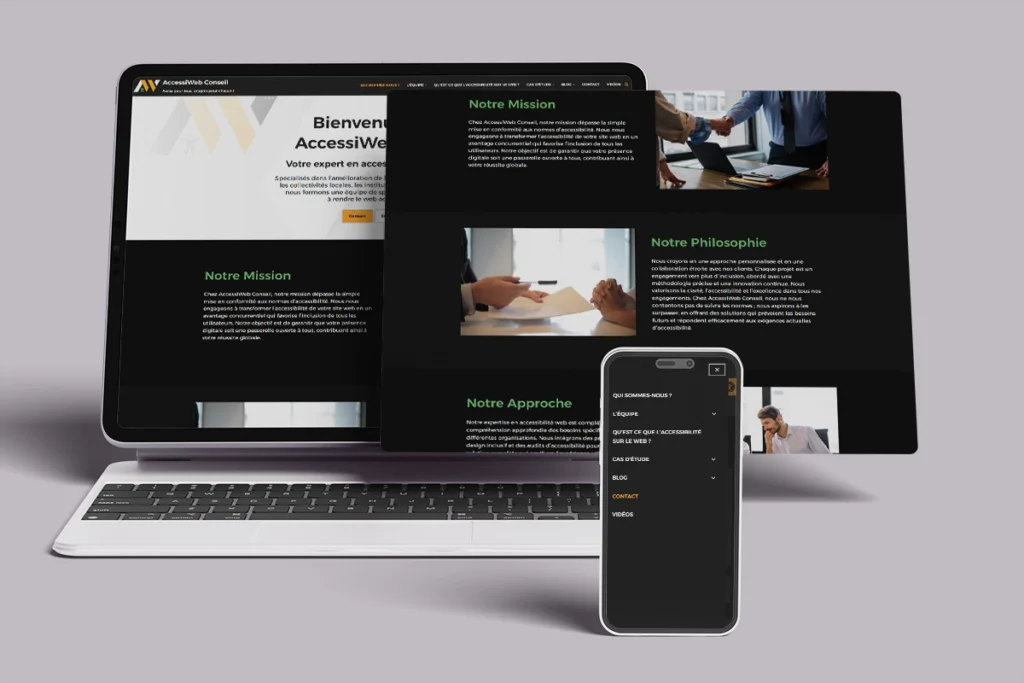 Maquette de site réalisée par Mehdi Design, webdesigner UI/UX à Bordeaux